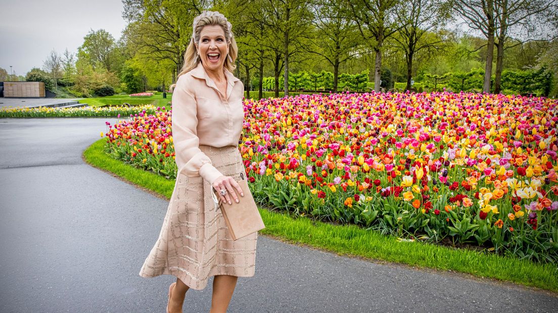 Máxima bezoekt het Keukenhof voor de ondertekening van het muziekakkoord