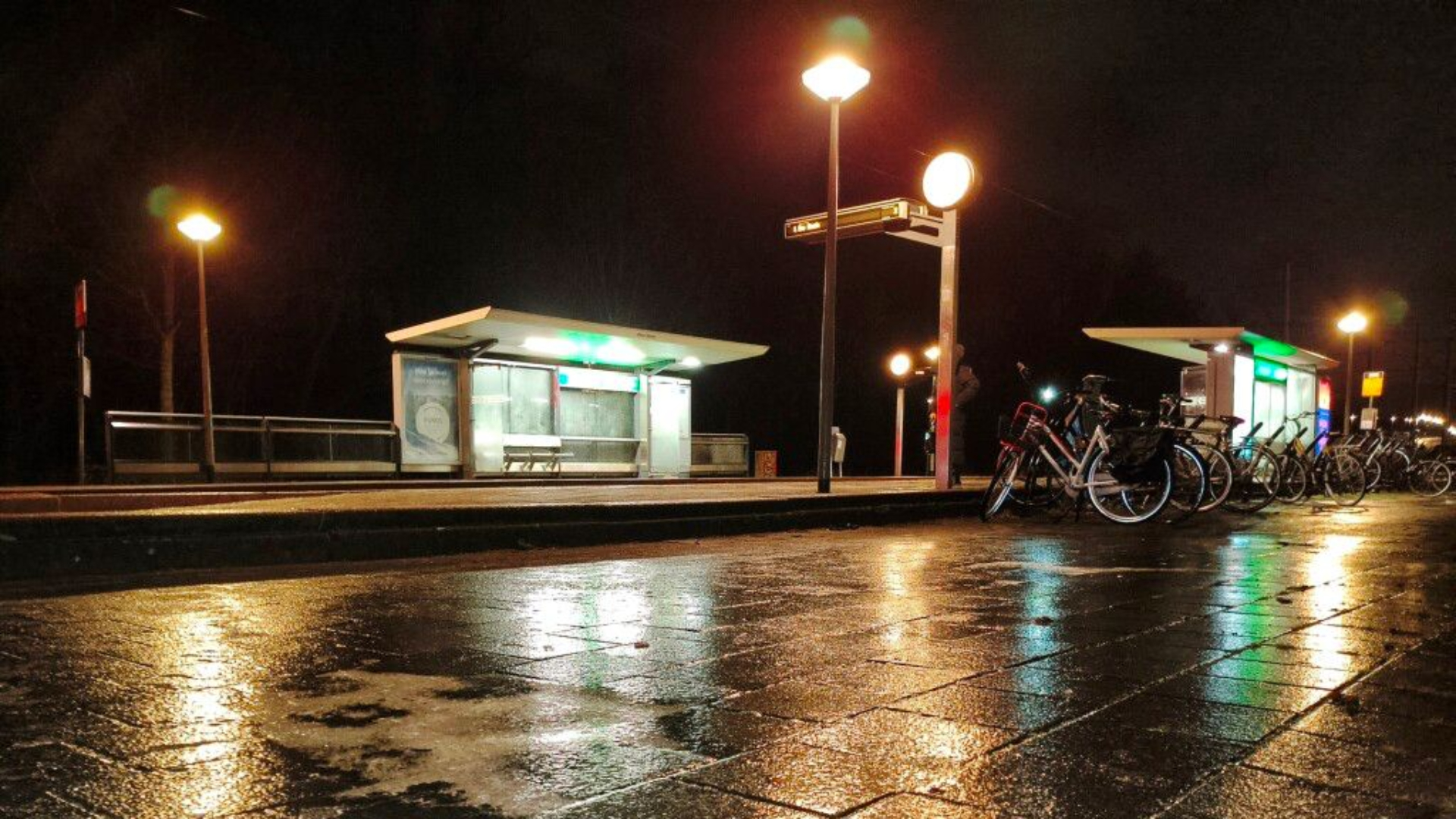 Gladheid op de weg in Vlaardingen