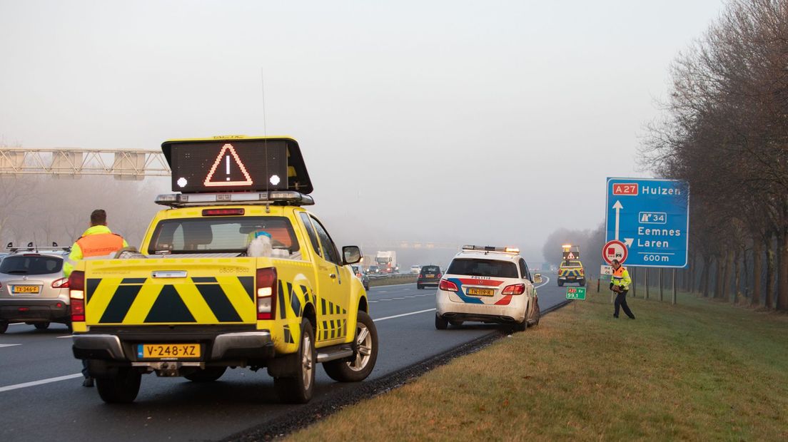 De schapen liepen bijna op de snelweg