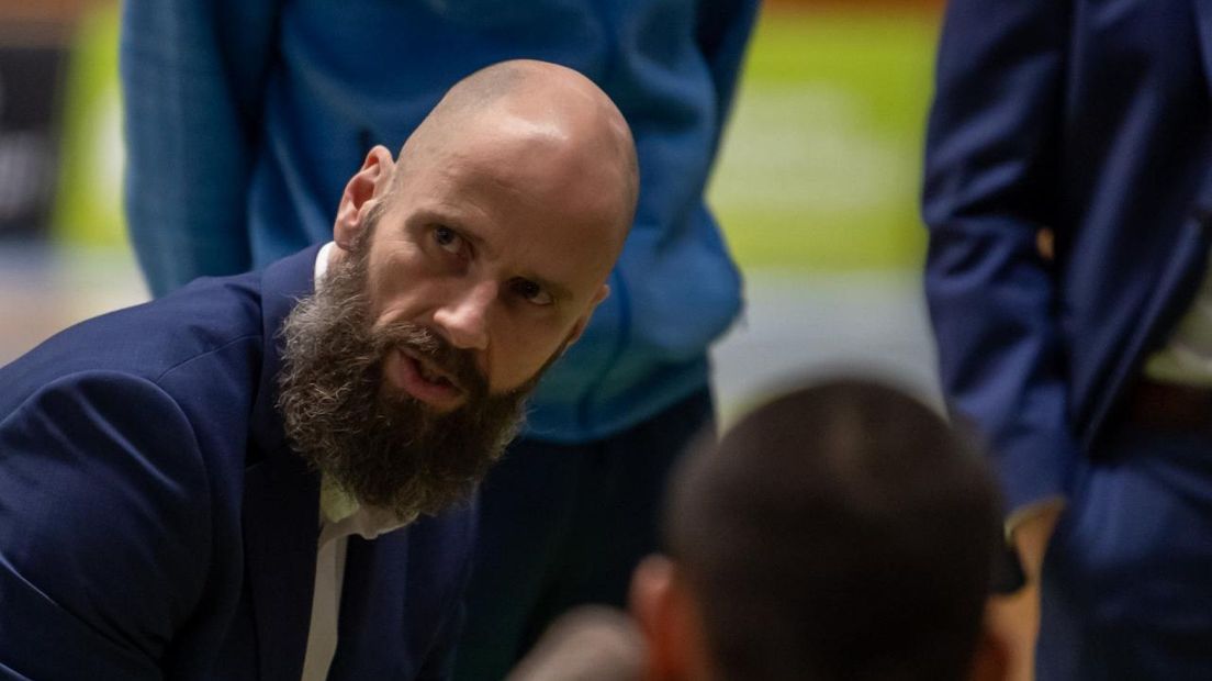 Voormalig NBA-basketballer Geert Hammink, coach van ZZ Leiden