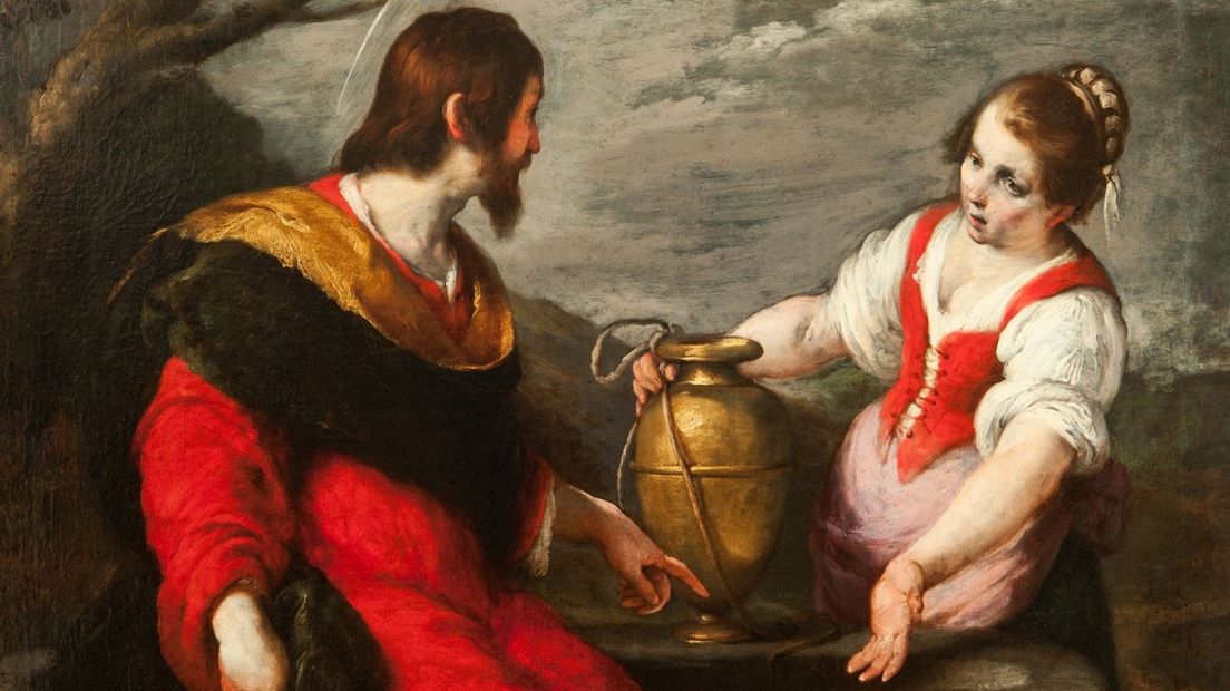 Christus en de Samaritaanse vrouw bij de bron (Bernardo Strozzi)