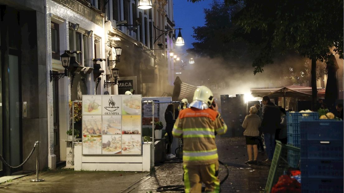 Brand in centrum Zwolle