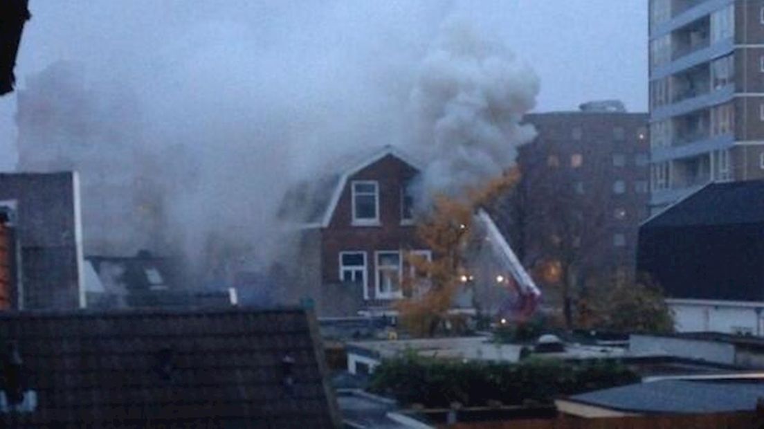 Brand met veel rook aan de Heutinkstraat in Enschede