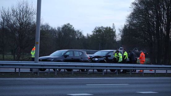 Kettingbotsing op A1: moeder en kind nagekeken