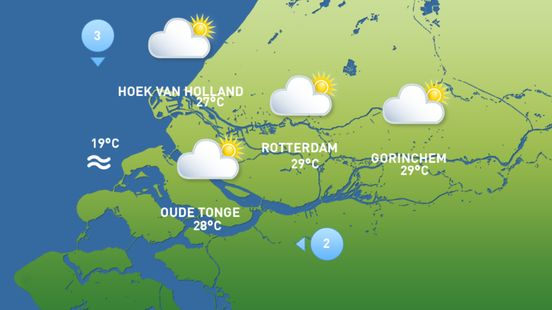 Het weer van vandaag: eerst nog bewolking