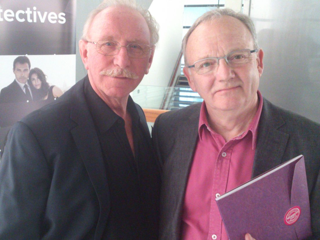 John Lyons (links, George Toolan) en Bruce Alexander (Mullet). Foto RTV Rijnmond