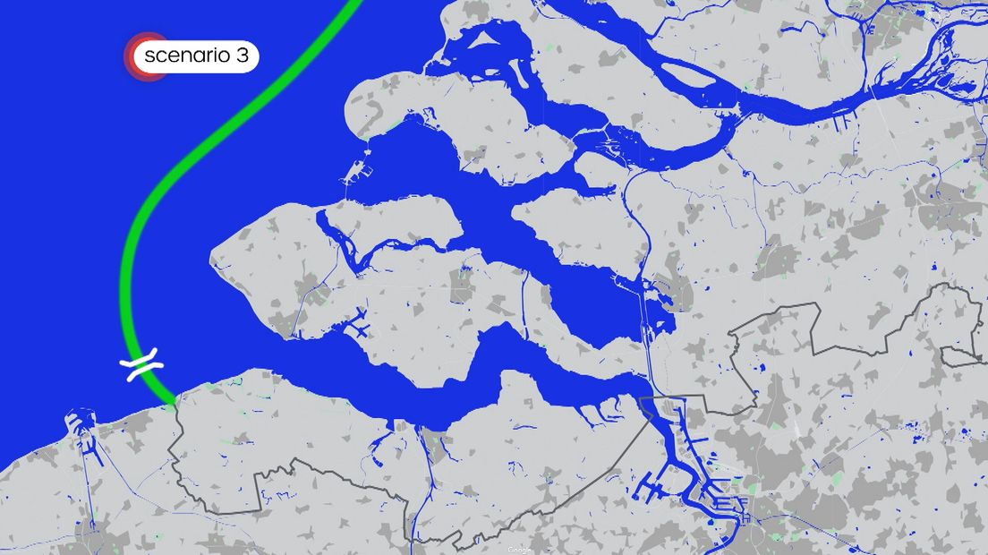 Scenario 3 zeespiegelstijging
