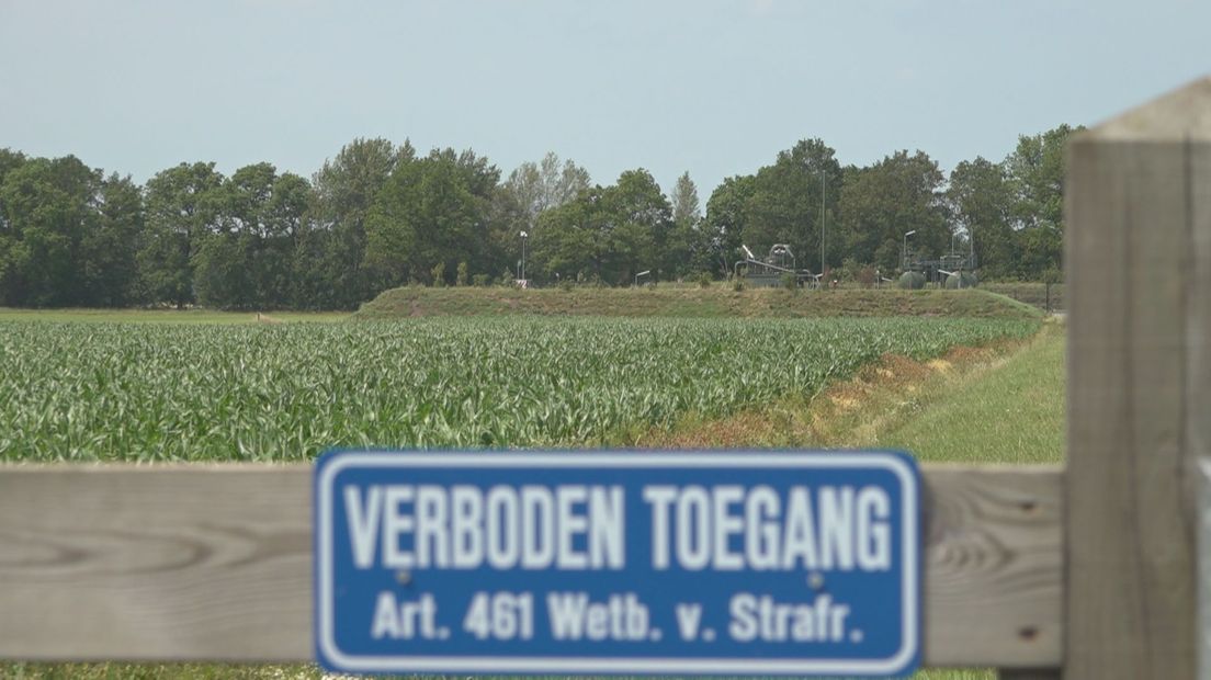 Een van de vele gaswinlocaties in de Kop van Overijssel, op het grensgebied met Drenthe en Friesland