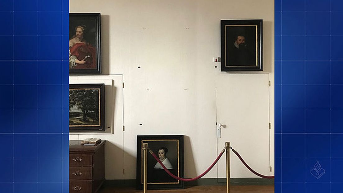 Lege muur in Leerdam na diefstal van schiderij Frans Hals.