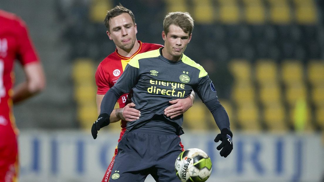 Schenk tijdens het duel tegen Jong PSV