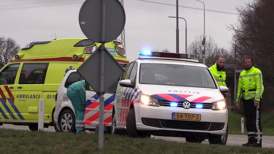 Autobrand op de N371 bij Havelte