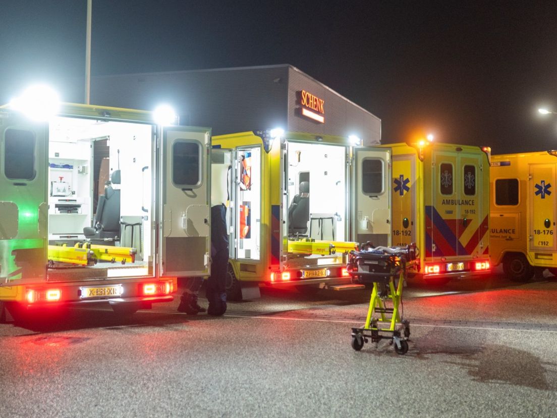 Maar liefst vier ambulances kwamen ter plaatse om hulp te verlenen