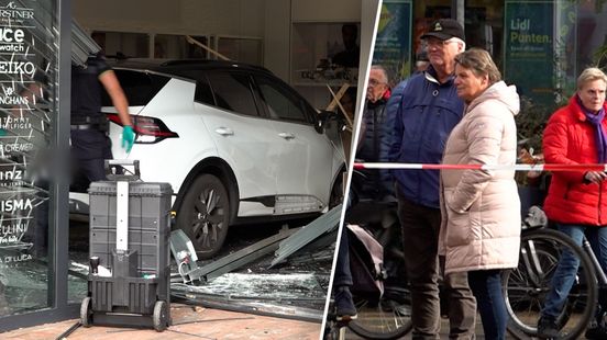 Auto rijdt dwars door juwelier, maar buurvrouw merkt er weinig van: 'Dacht dat een vaasje omgevallen was'