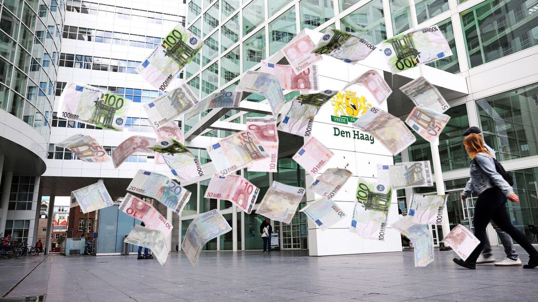 Het atrium van het Haagse stadhuis