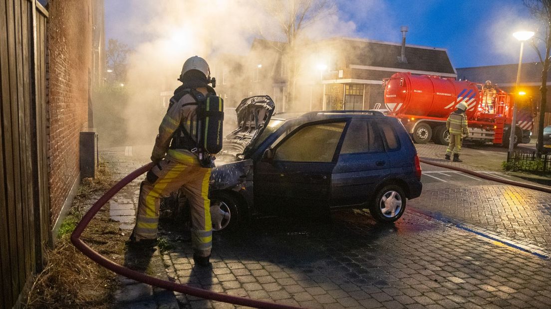 Vier autobranden in één straat