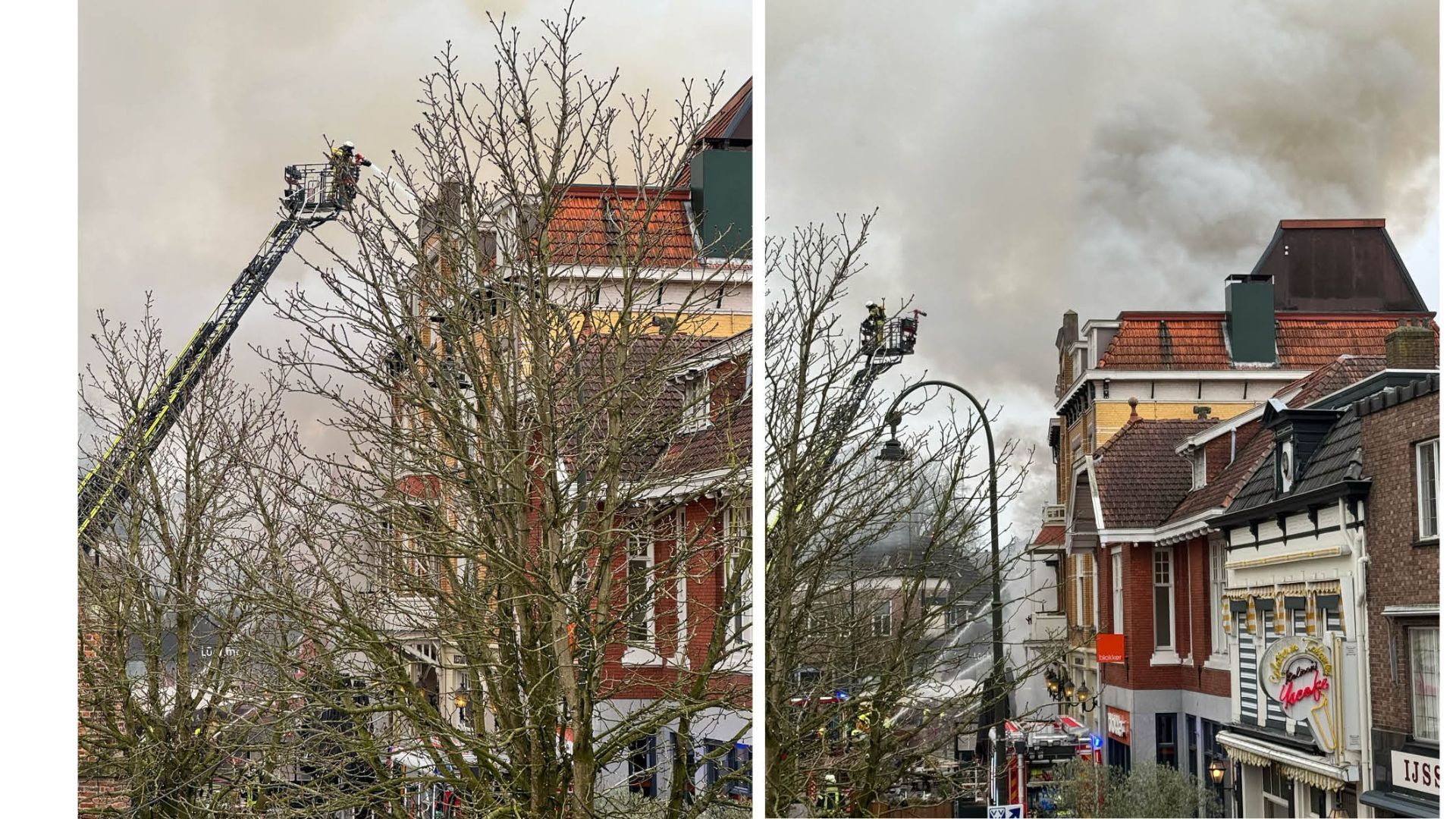 De grote brand in Winterswijk in het centrum