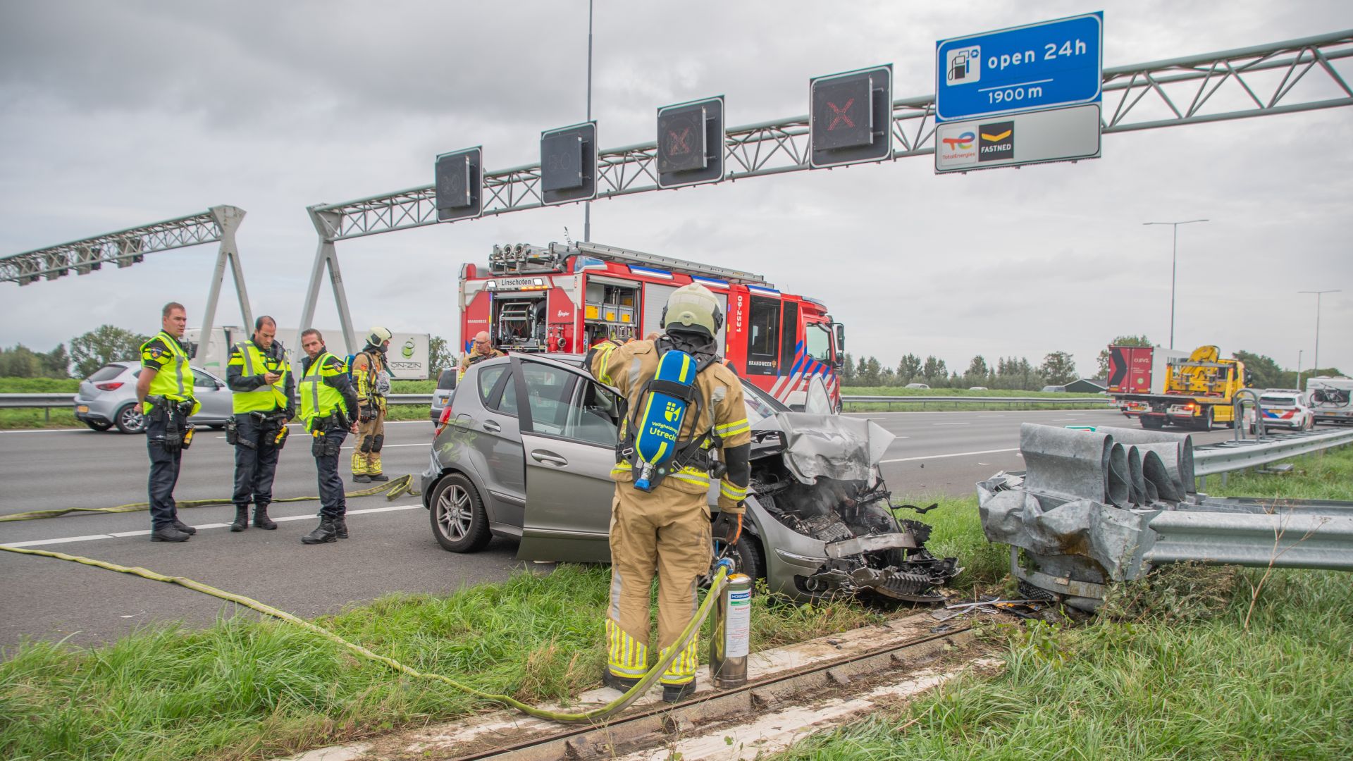 Politie onderzoekt zwaar ongeluk A12