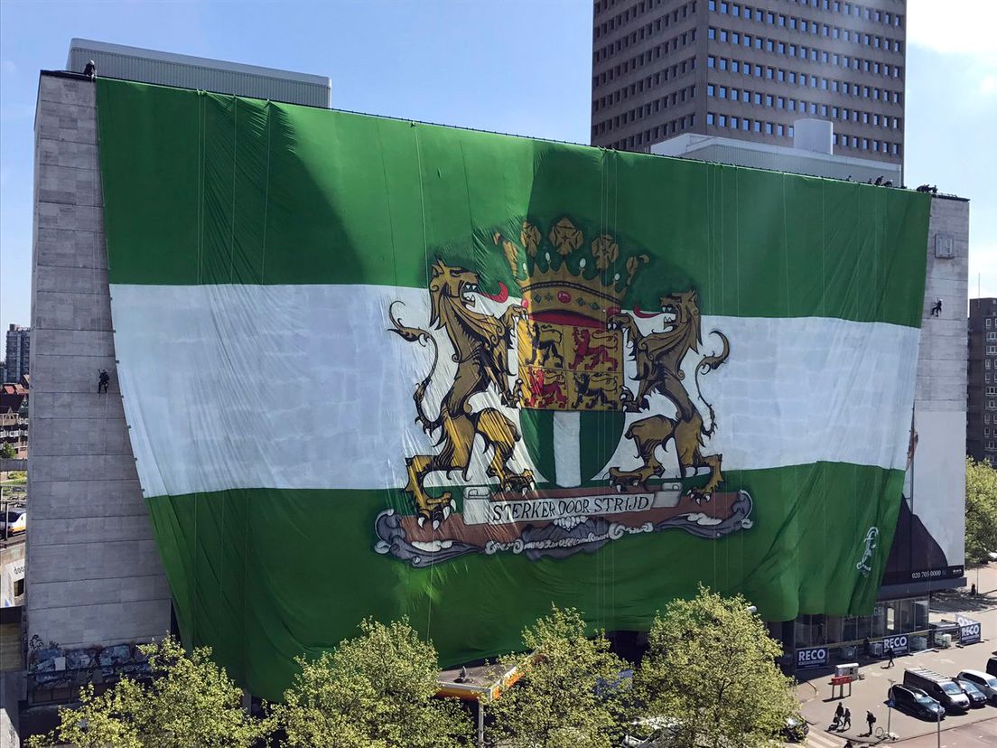 De vlag van Rotterdam.