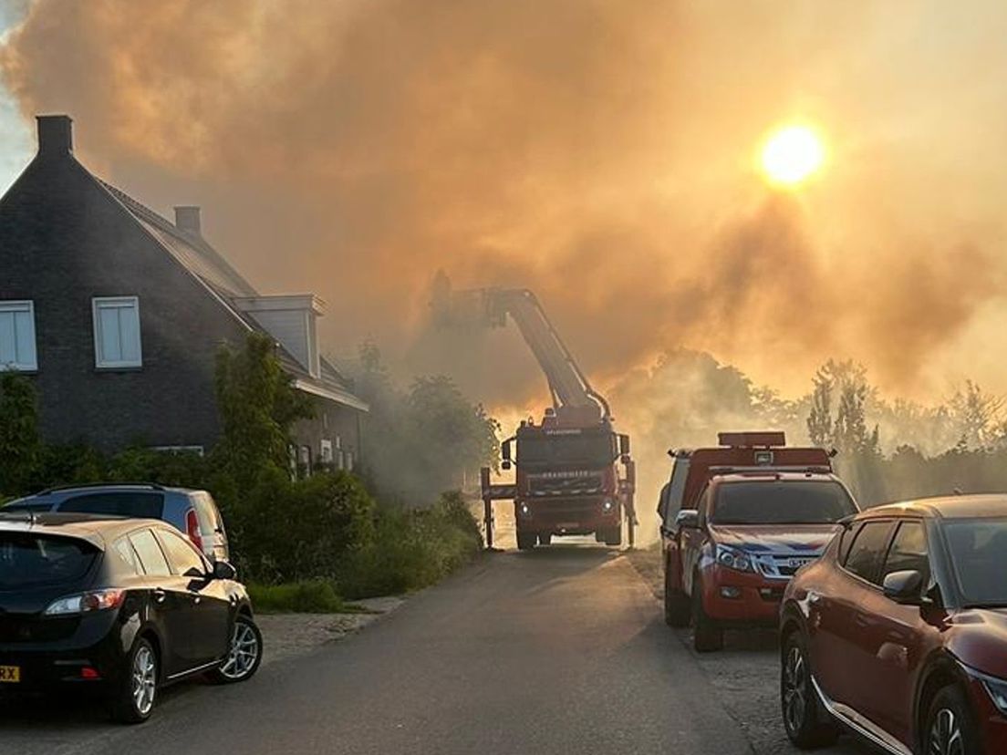 Bij de brand kwam veel rook vrij