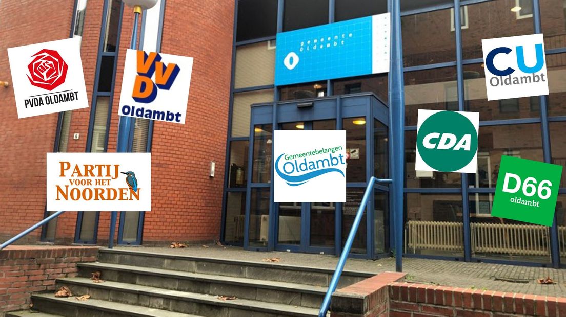 De zeven partijen in de gemeente Oldambt