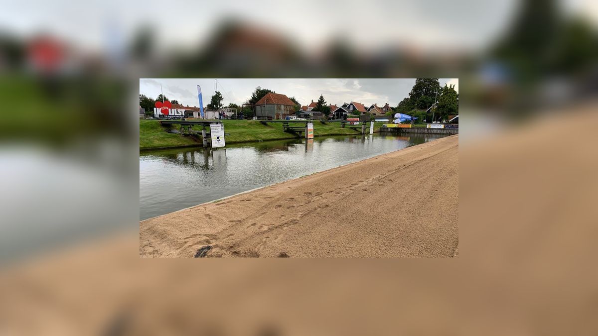 Fierljepwedstrijd IJlst opnieuw afgelast: zandbed stond blank
