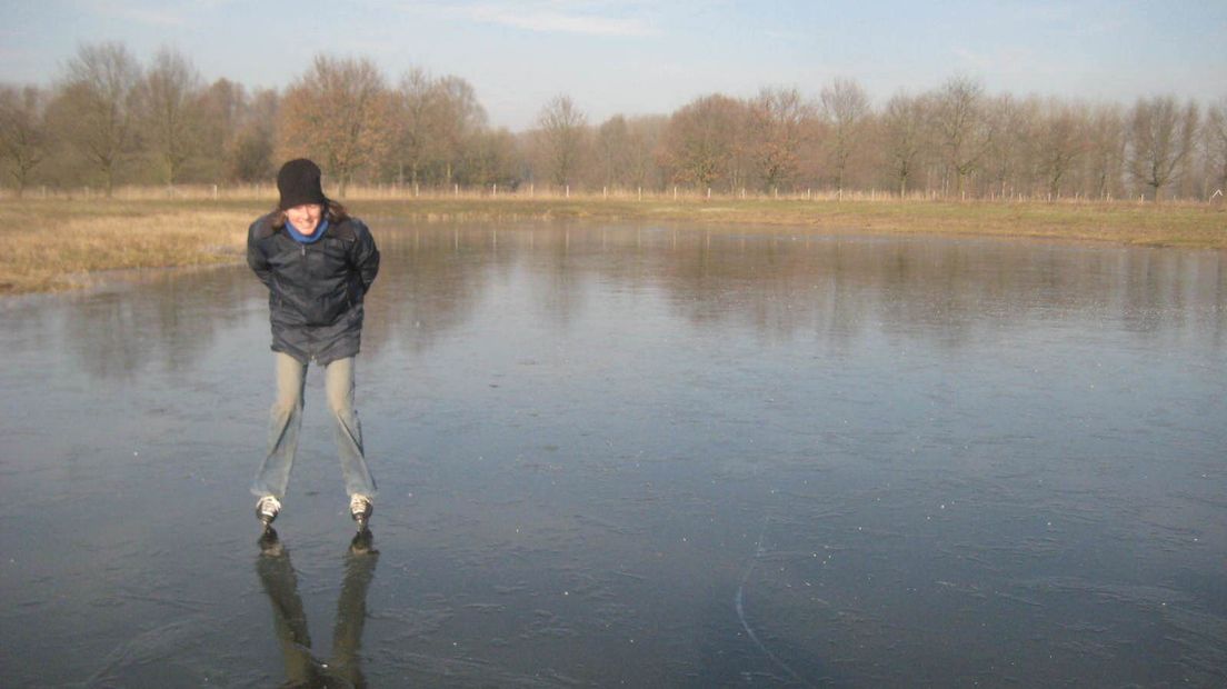 Schaatsen op natuurijs in Koewacht