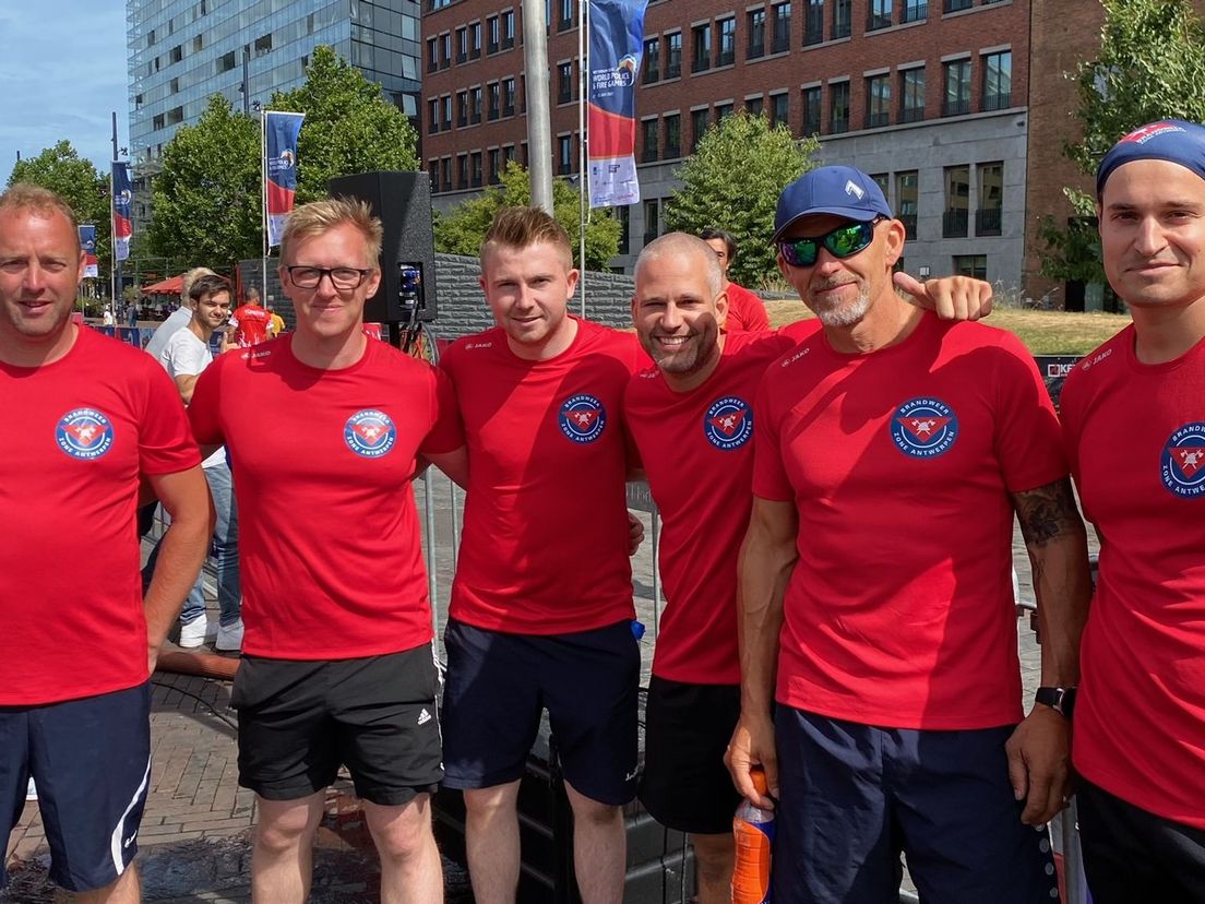 Het brandweerteam uit Antwerpen, België