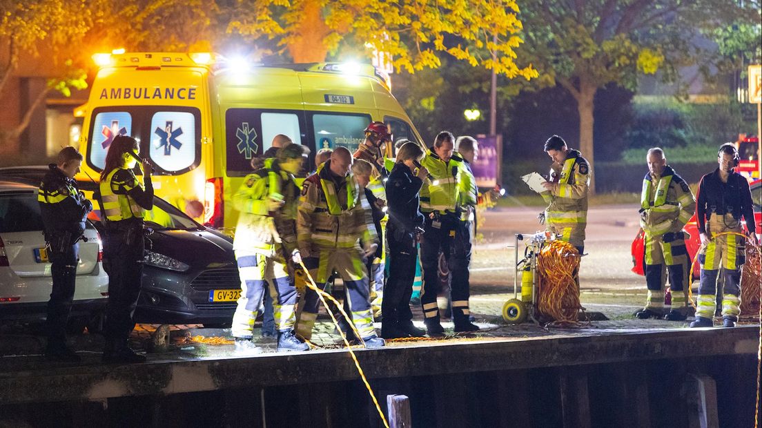 Auto te water in Zwolle