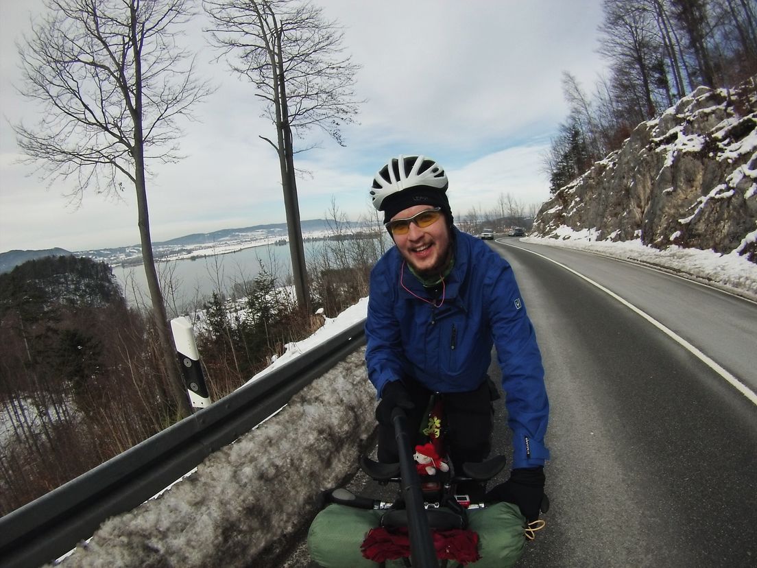 Van Dillen maakte in 2015 al kennis met een fietstocht in de sneeuw
