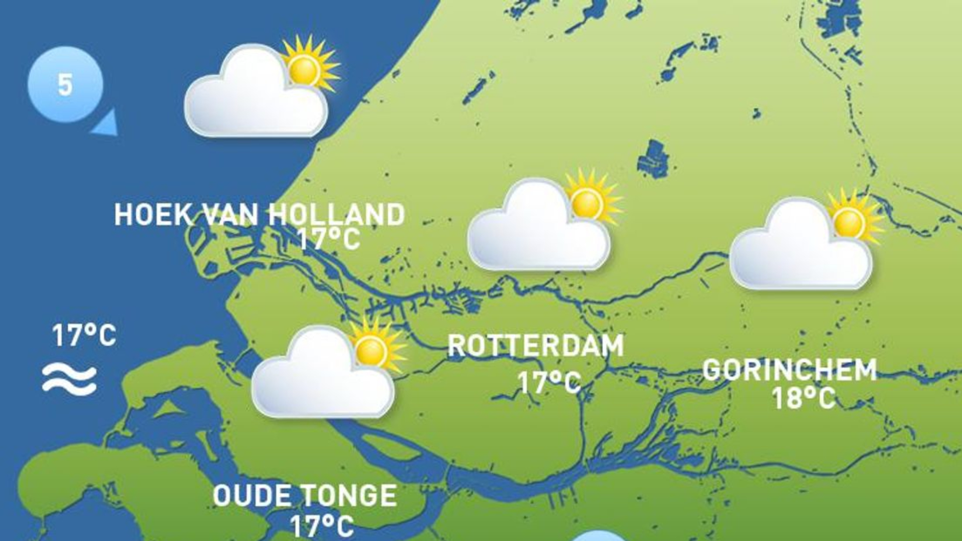 Af en toe zon en droog, maar wel koel voor half juni.