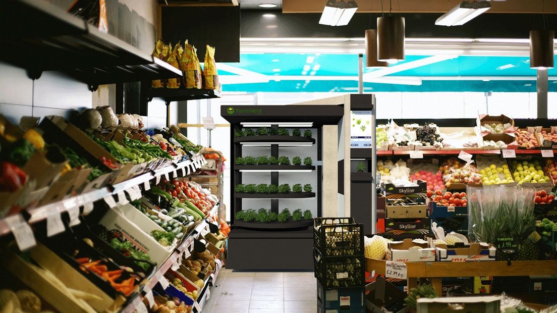 Een kruidenautomaat in de supermarkt.