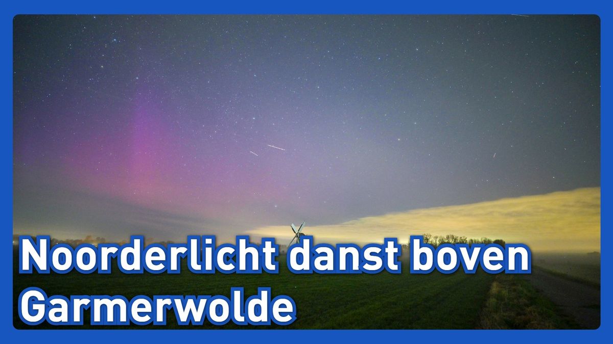 Noorderlicht danst boven Garmerwolde