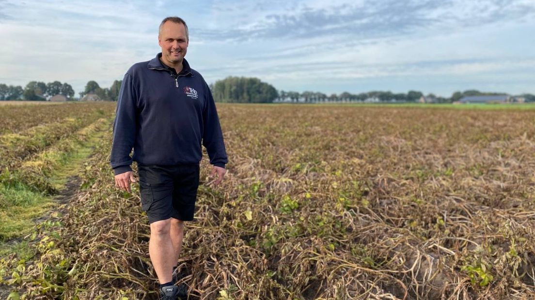 Boer Martin Trip uit Sibculo moet rooien van het kabinet, maar laat zijn aardappels voorlopig in de grond zitten.