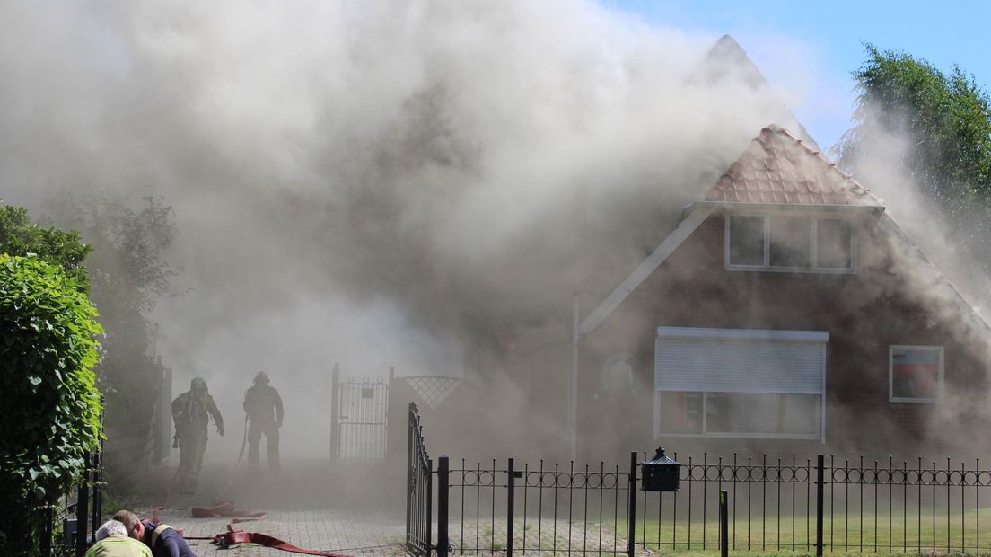 Woningbrand in Klazienaveen