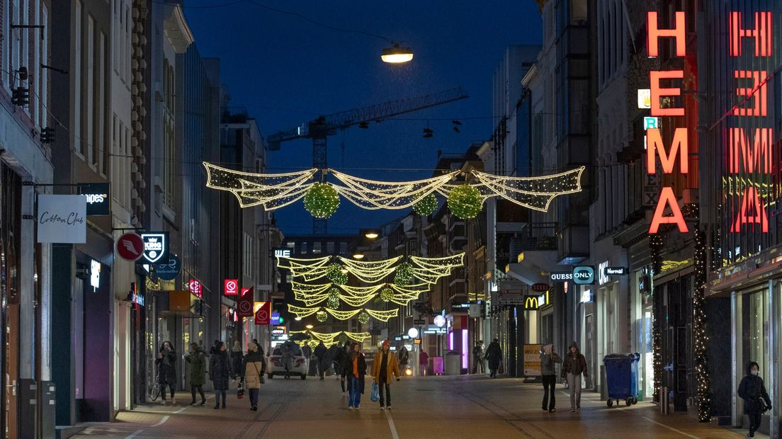 Een relatief rustige Herestraat in Stad tijdens een van de lockdowns