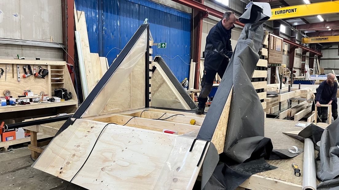 werken aan een prefabbouwdeel