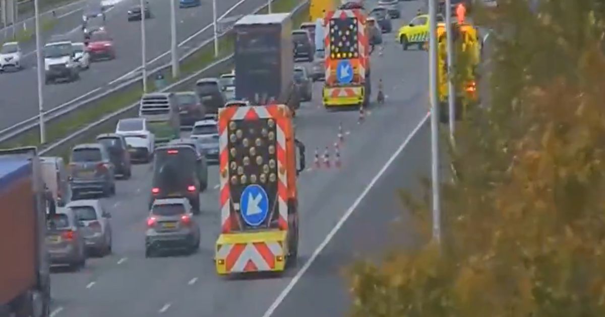 Opnieuw file bij Utrecht, nu ongeluk met 2 vrachtwagens