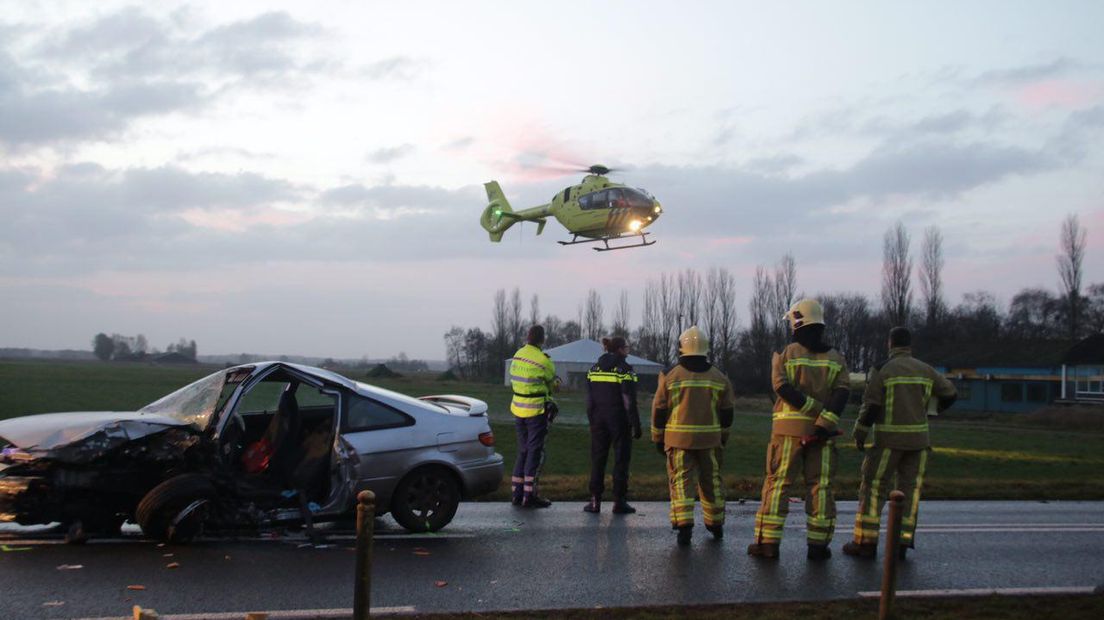 Ook de traumahelicopter bood ondersteuning (Rechten: Van Oost Media)