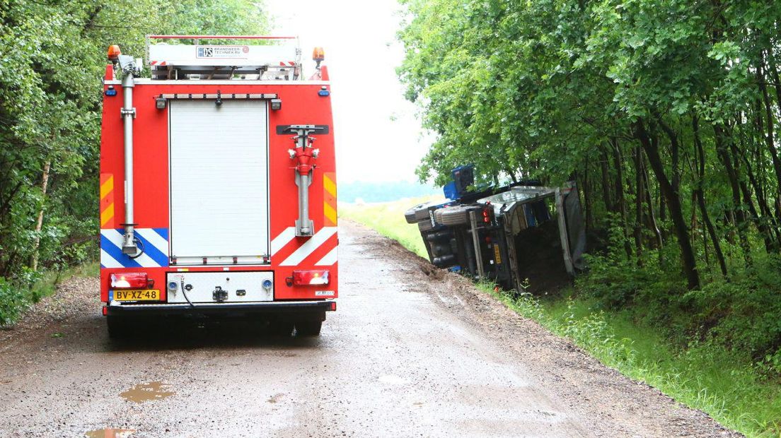 De chauffeur raakte niet gewond (Rechten: Van Oost Media)