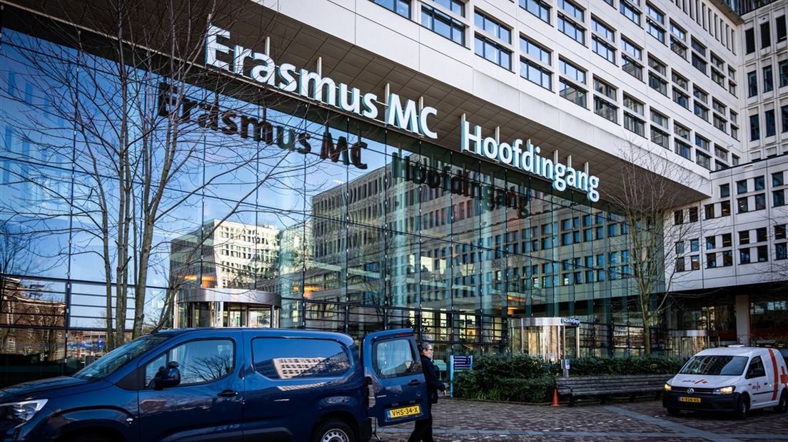 De hoofdingang van het Erasmus Universitair Medisch Centrum