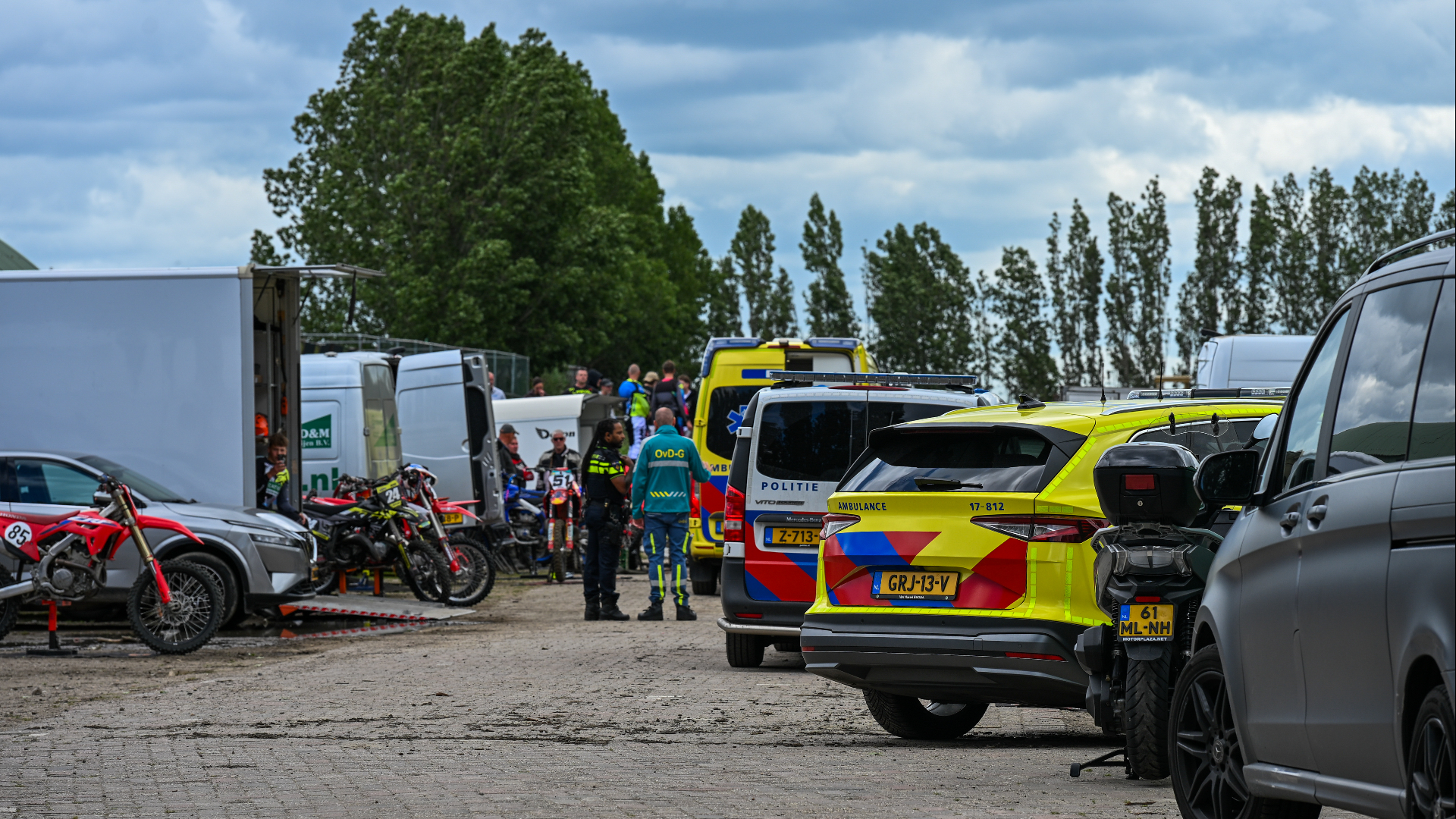 Een motorrijder raakte gewond op de ,motorcrossbaan
