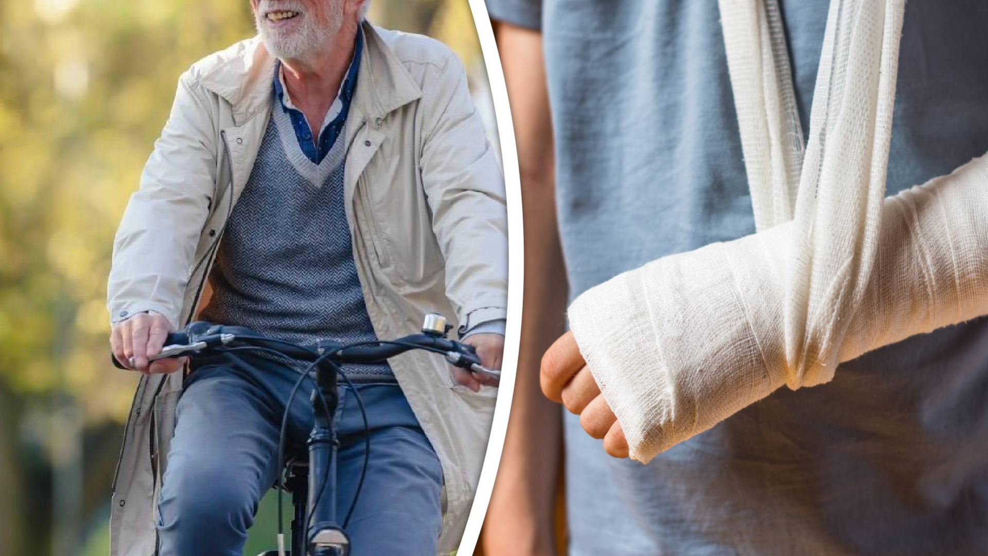 De fietsrit eindigde voor Willem met een gebroken arm, open knieën en blauwe plekken.