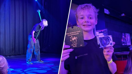 Mattias (13) wint Benelux-titel met zijn yoyo: 'Kijken hoe ver ik kom'