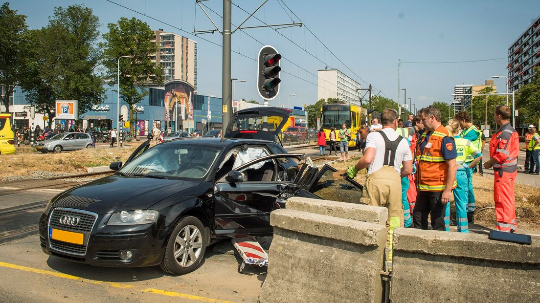 Er is geen tramverkeer mogelijk door het ongeval