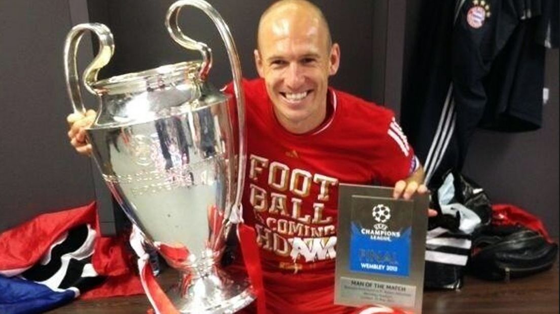 Robben won in 2013 de Champions League.