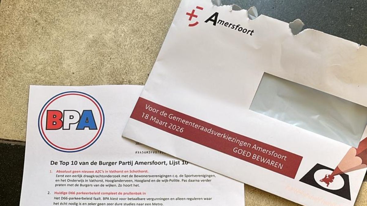 Verwarring in Amersfoort: geen stempas, maar politieke boodschap in de brievenbus