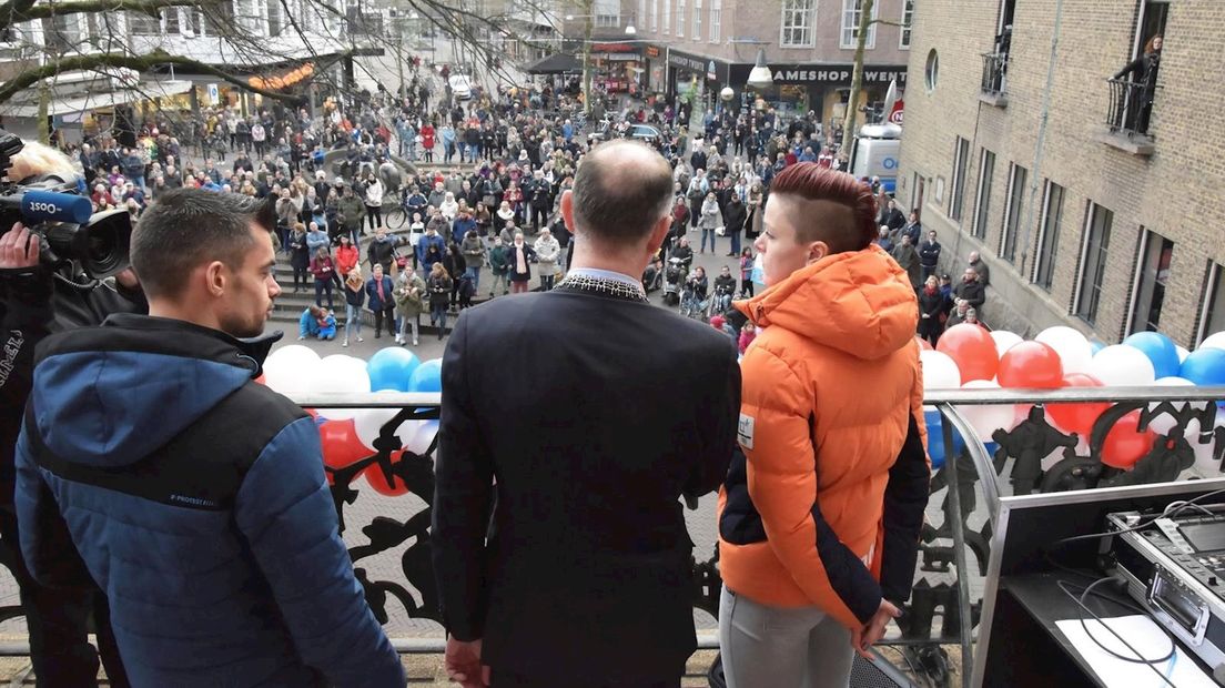 De huldiging van Jorien ter Mors in Enschede