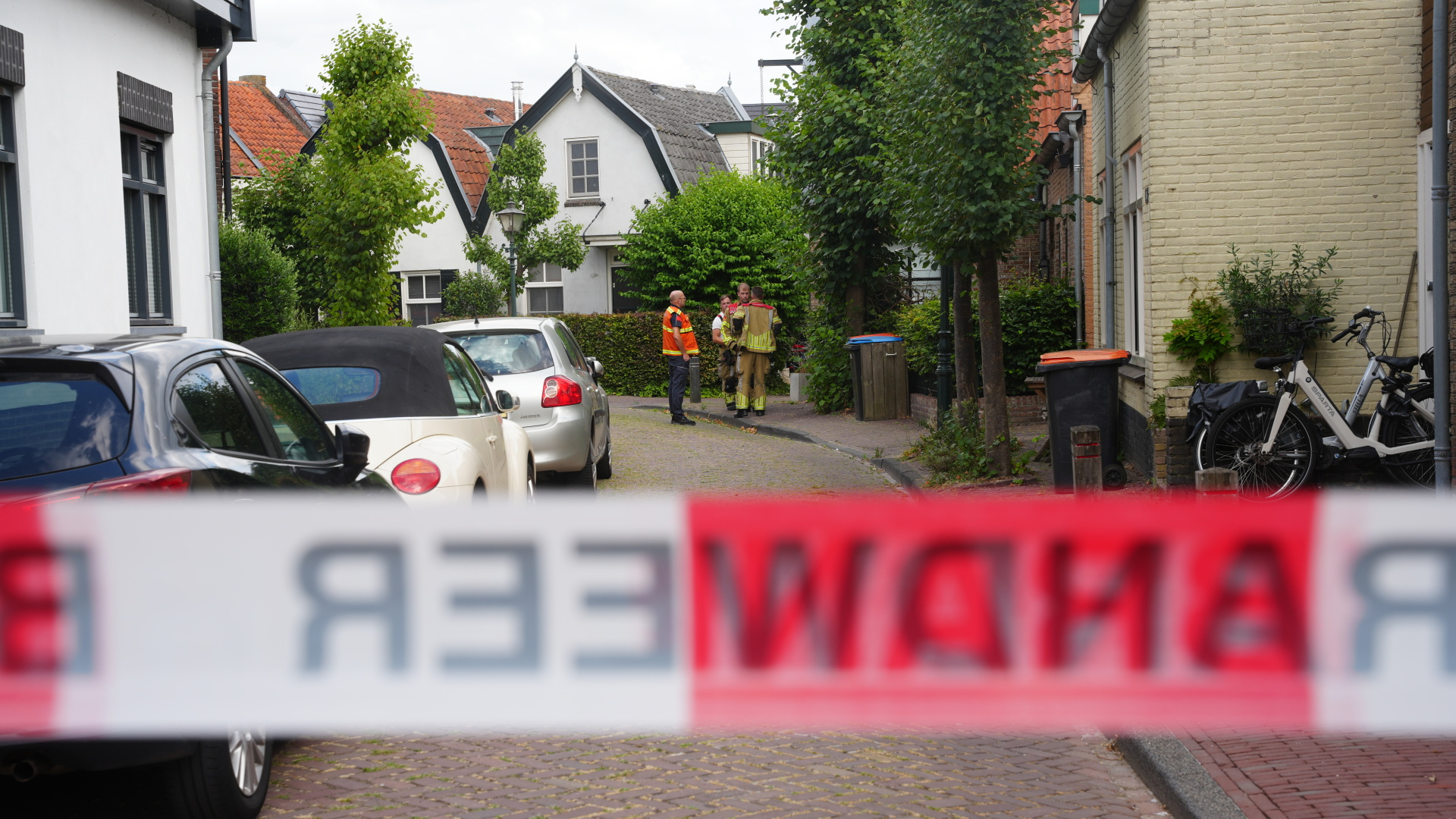 Gaslek in Bunschoten, straat afgezet