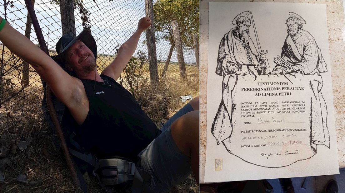 Frank Dekker liep van Westerhaar naar Rome