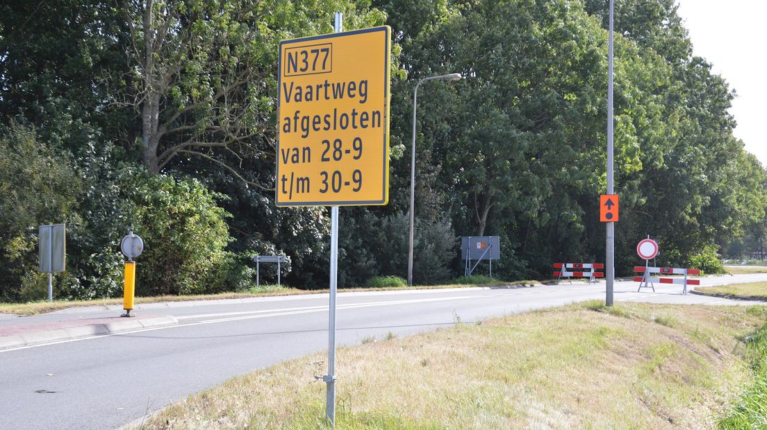 Vaartweg Hasselt afgesloten